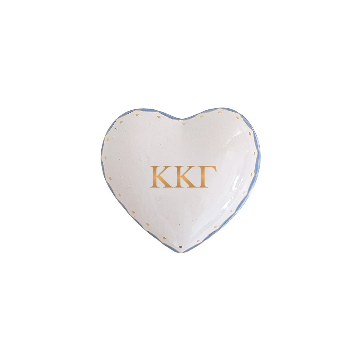 Personalized Kappa Kappa Gamma Gold Monogrammed Heart Box