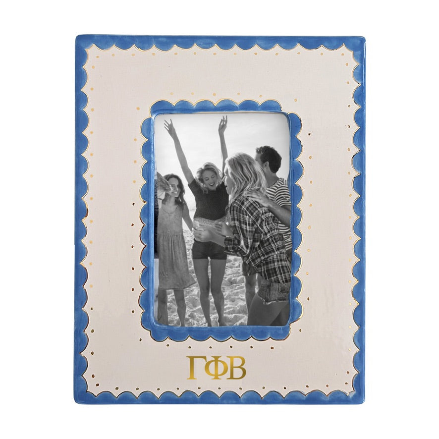 Gamma Phi Beta Scallop Monogrammed Picture Frame