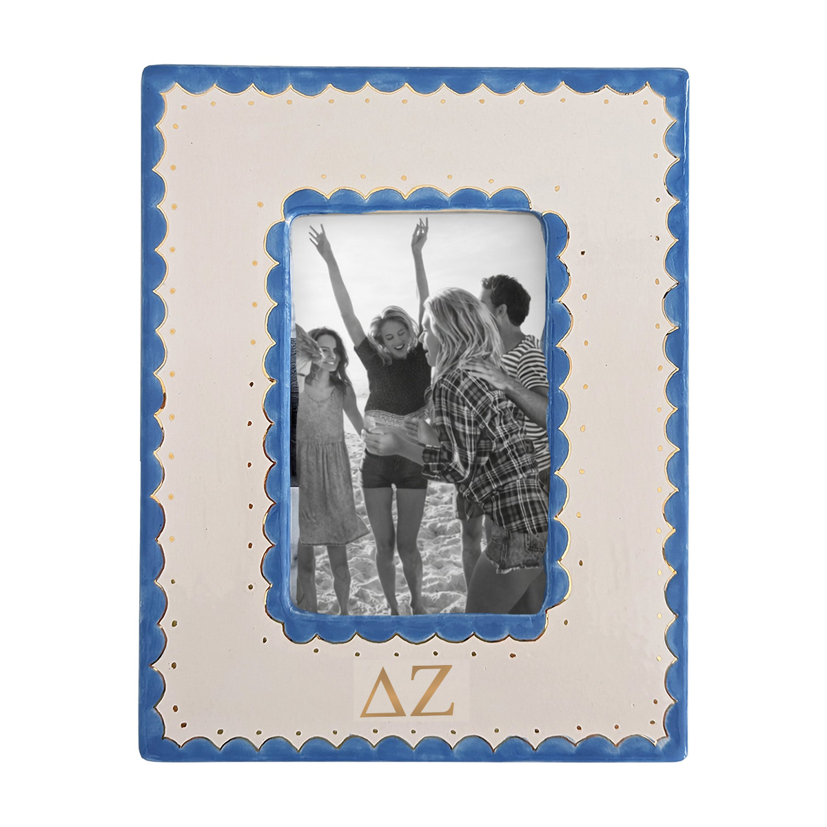 Delta Zeta Scallop Monogrammed Picture Frame
