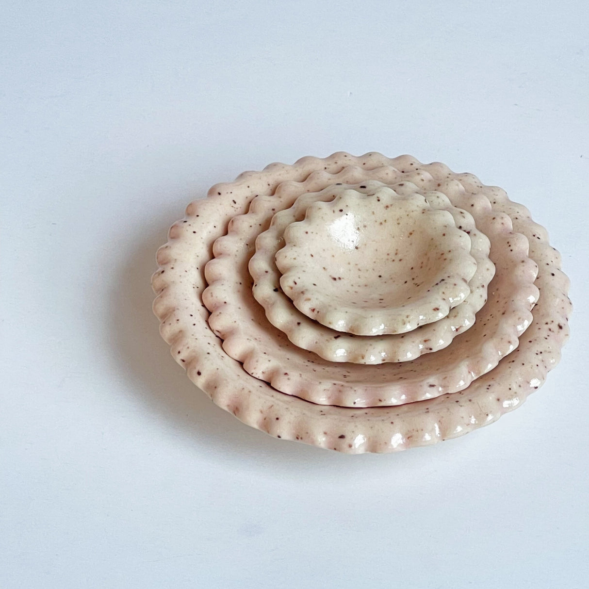 Set of Peach Trinket Dishes | Madeleine Schmidt