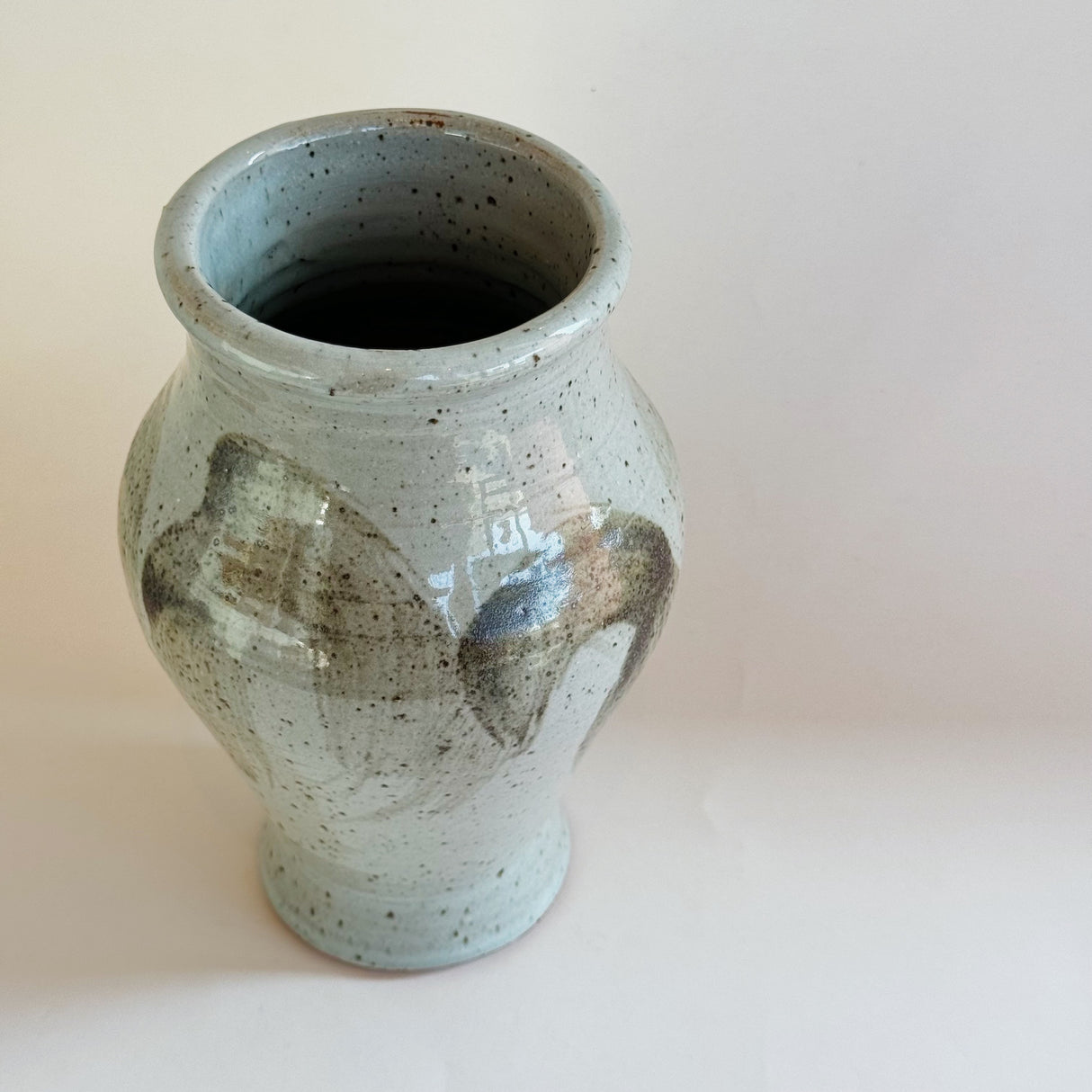 Gray Brushstroke Vase | Panther Pots by Joseph Clayton