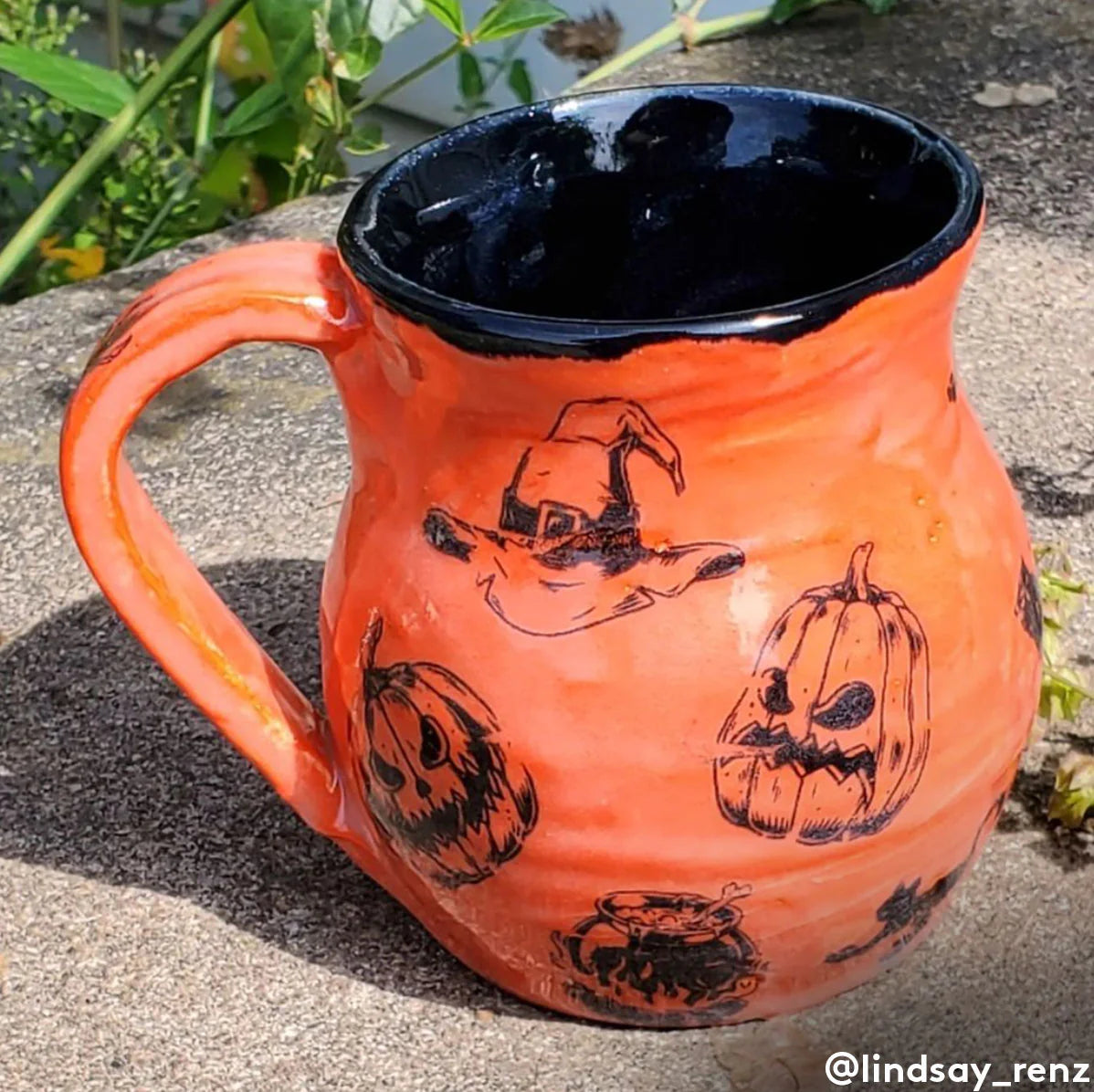 Witch & Pumpkin Underglaze Transfer