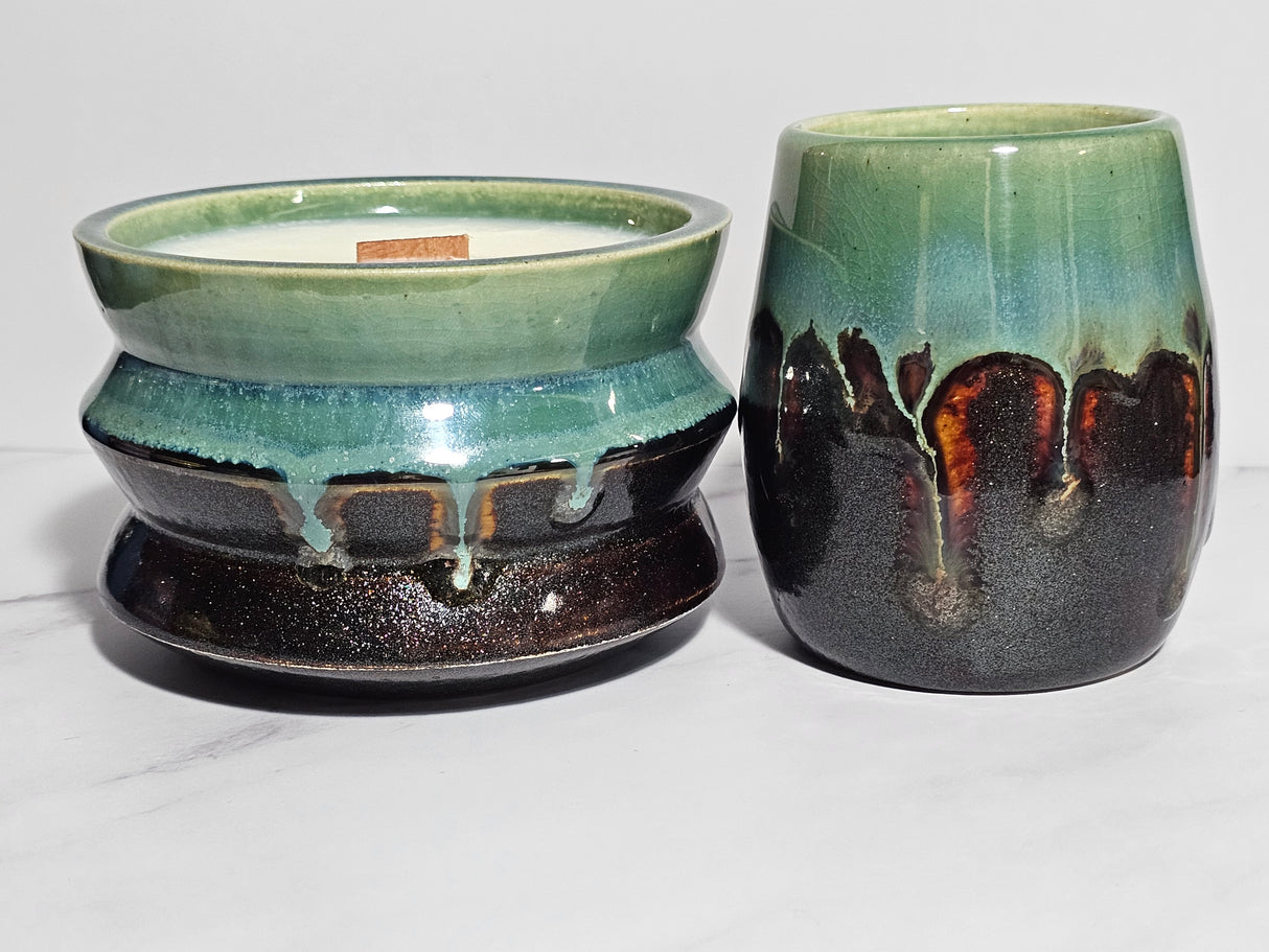 Starfruit Lime Hand Thrown Candle | Made from Muck