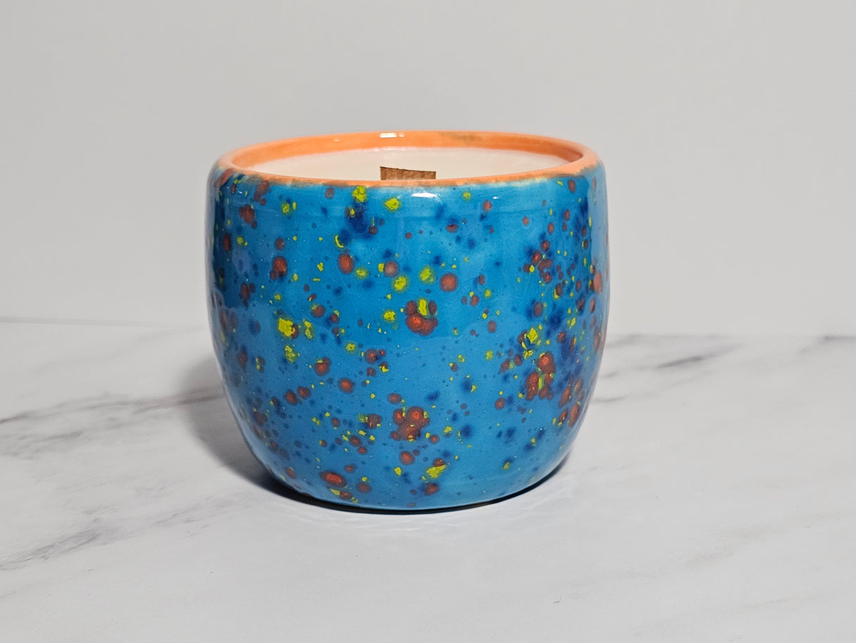 Berry Blue Hand Thrown Candle | Made from Muck