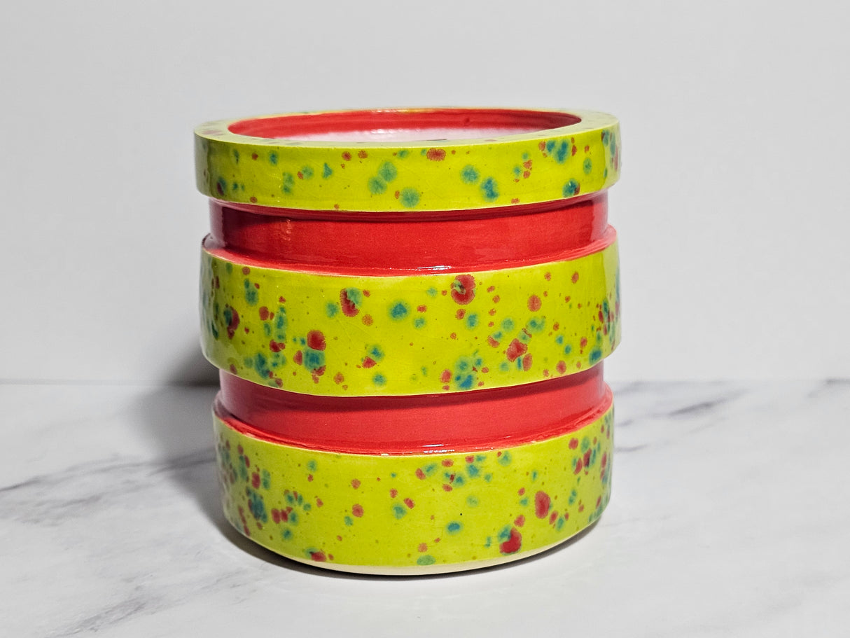 Macintosh Apple Hand Thrown Candle | Made from Muck