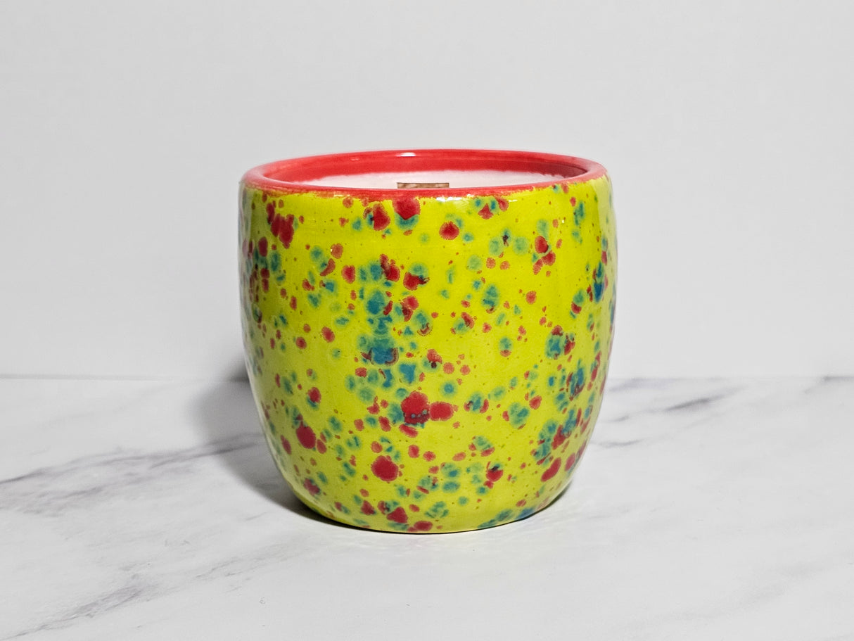 Macintosh Apple Hand Thrown Candle | Made from Muck