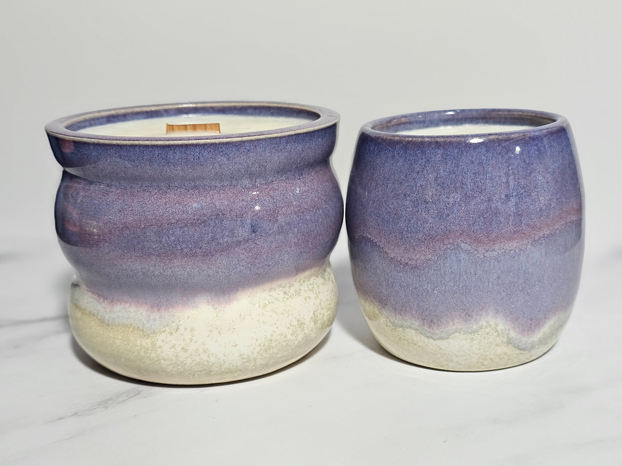 Pink Quartz Hand Thrown Candle | Made from Muck