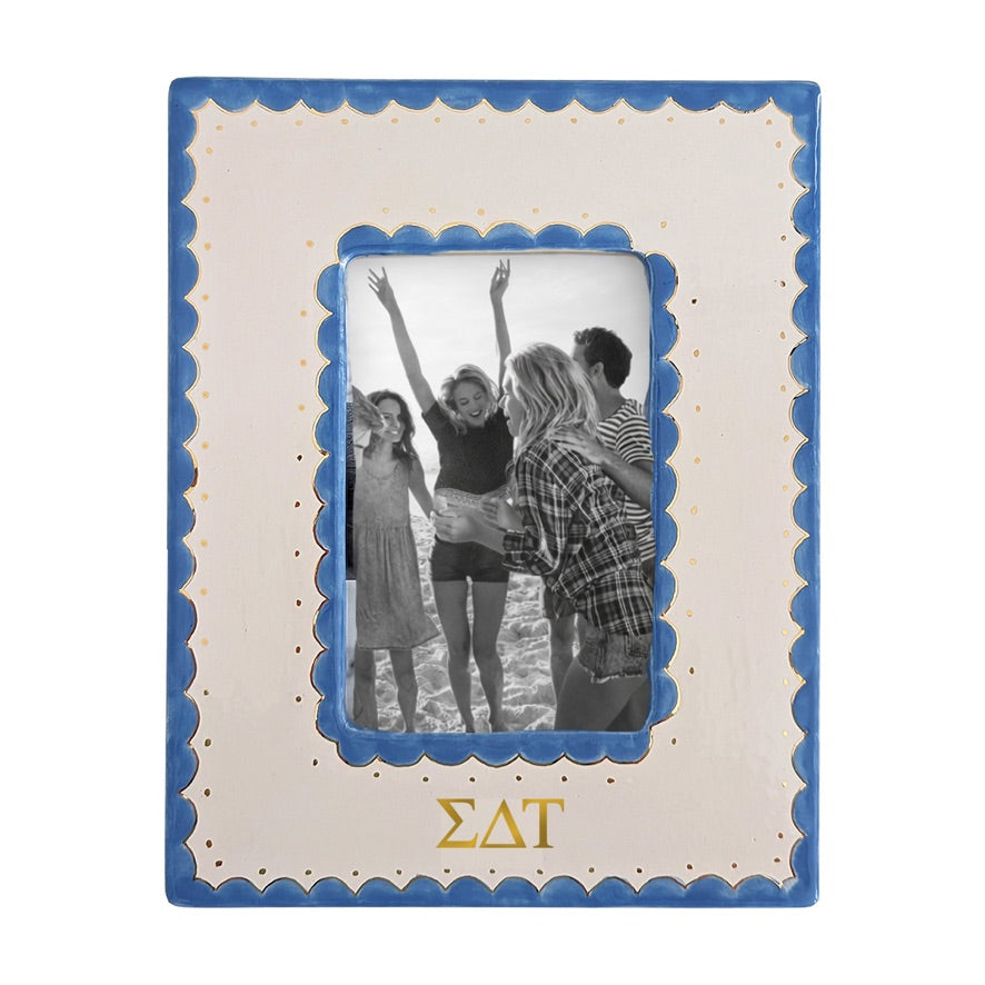 Sigma Delta Tau Scallop Monogrammed Picture Frame