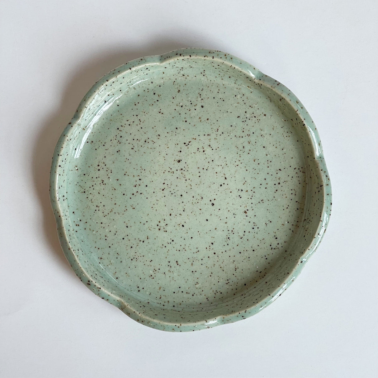 Aqua Scalloped Tray | Madeleine Schmidt