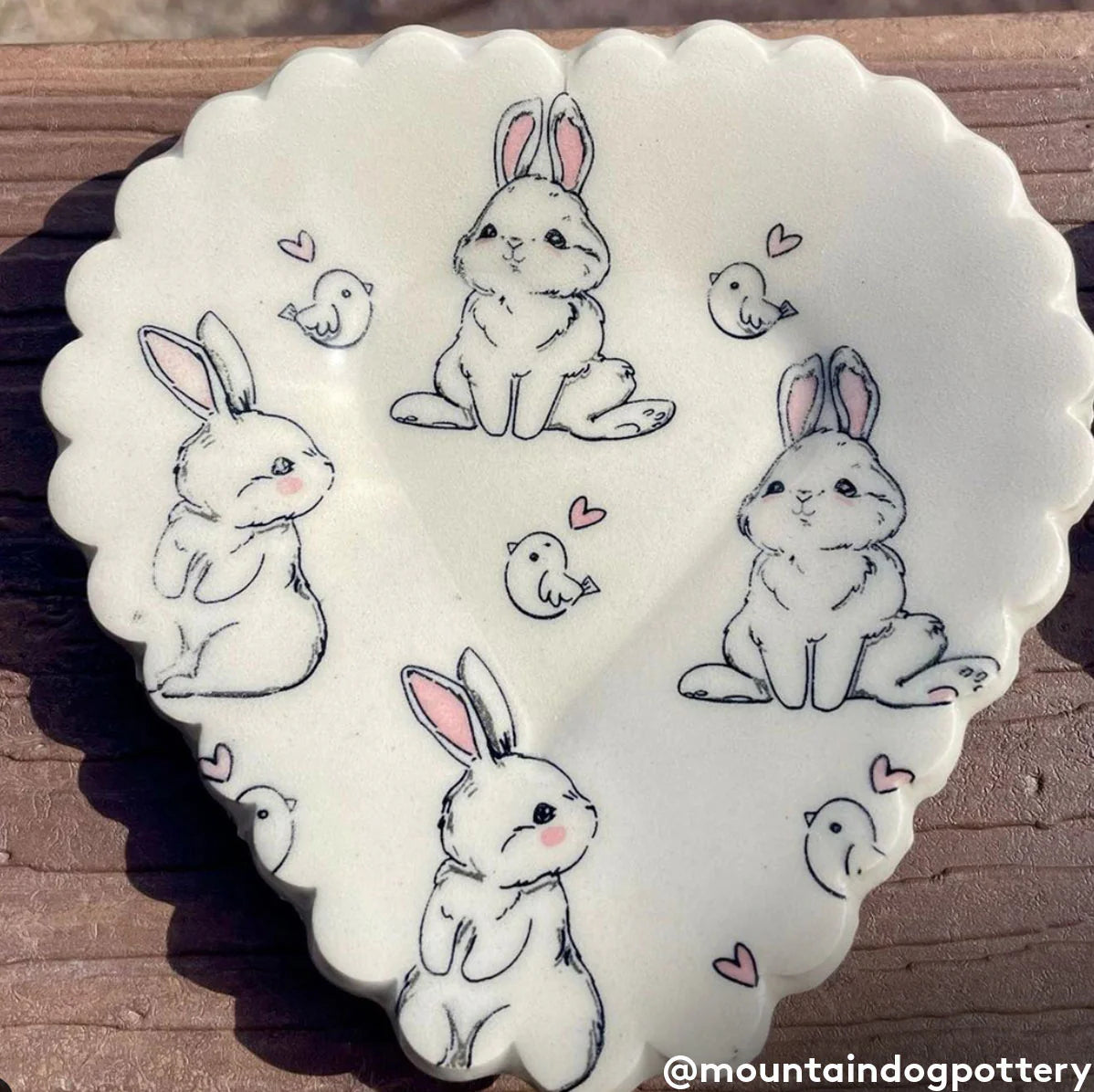 Cartoon Rabbit & Chick Underglaze Transfer