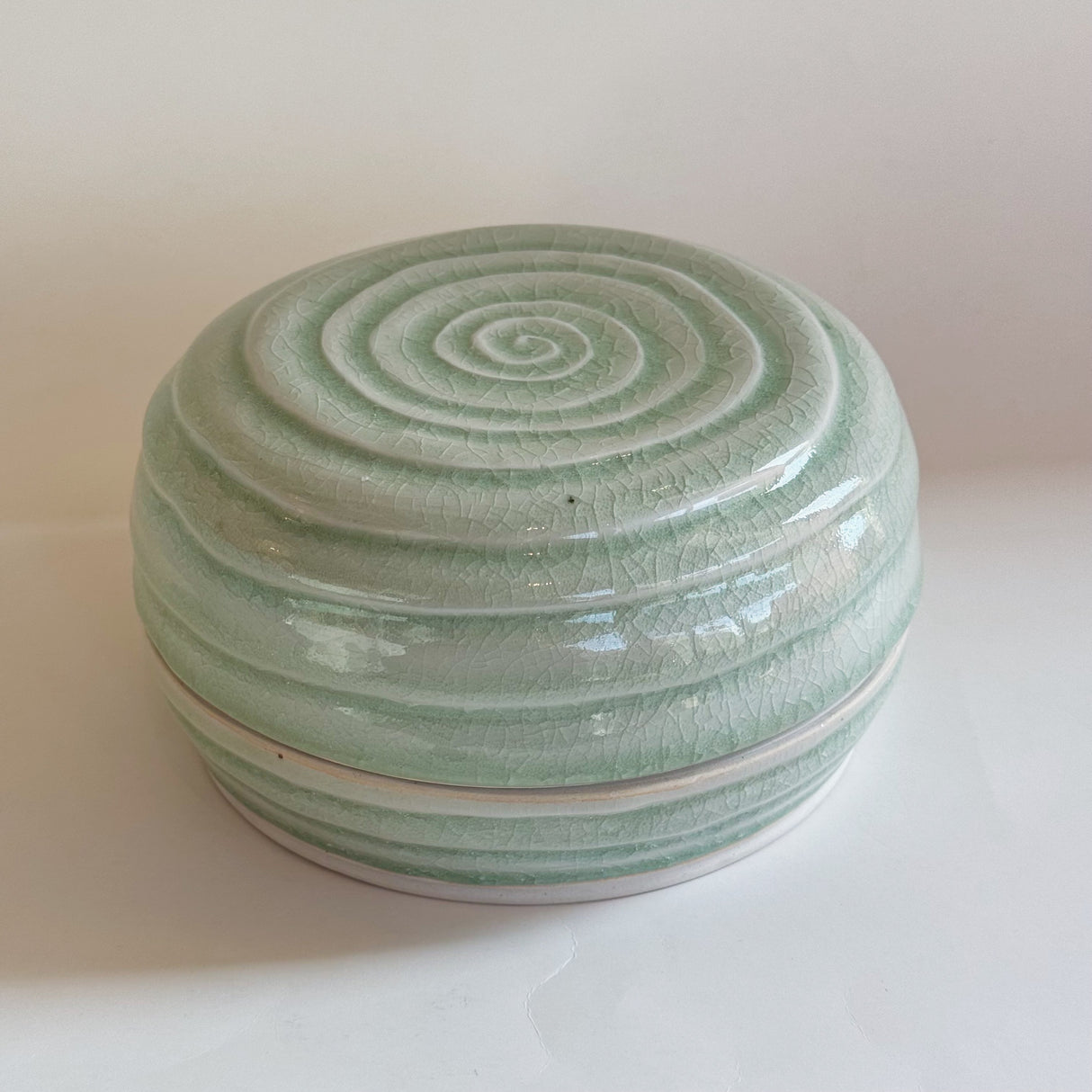 Swirl Lidded Vessel | Panther Pots by Ayden Krzmarzick