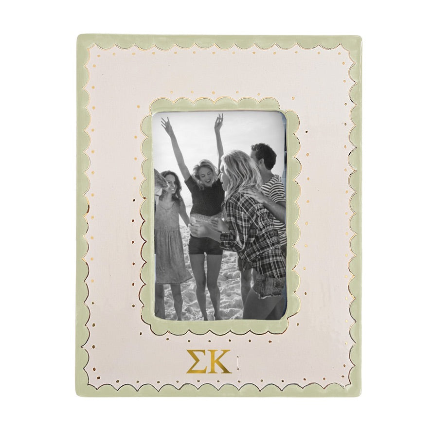 Sigma Kappa Scallop Monogrammed Picture Frame