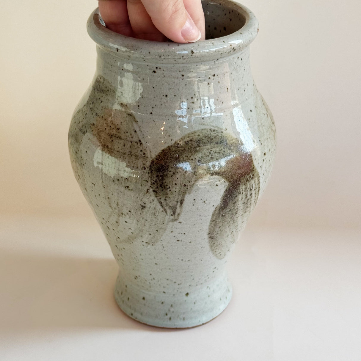 Gray Brushstroke Vase | Panther Pots by Joseph Clayton