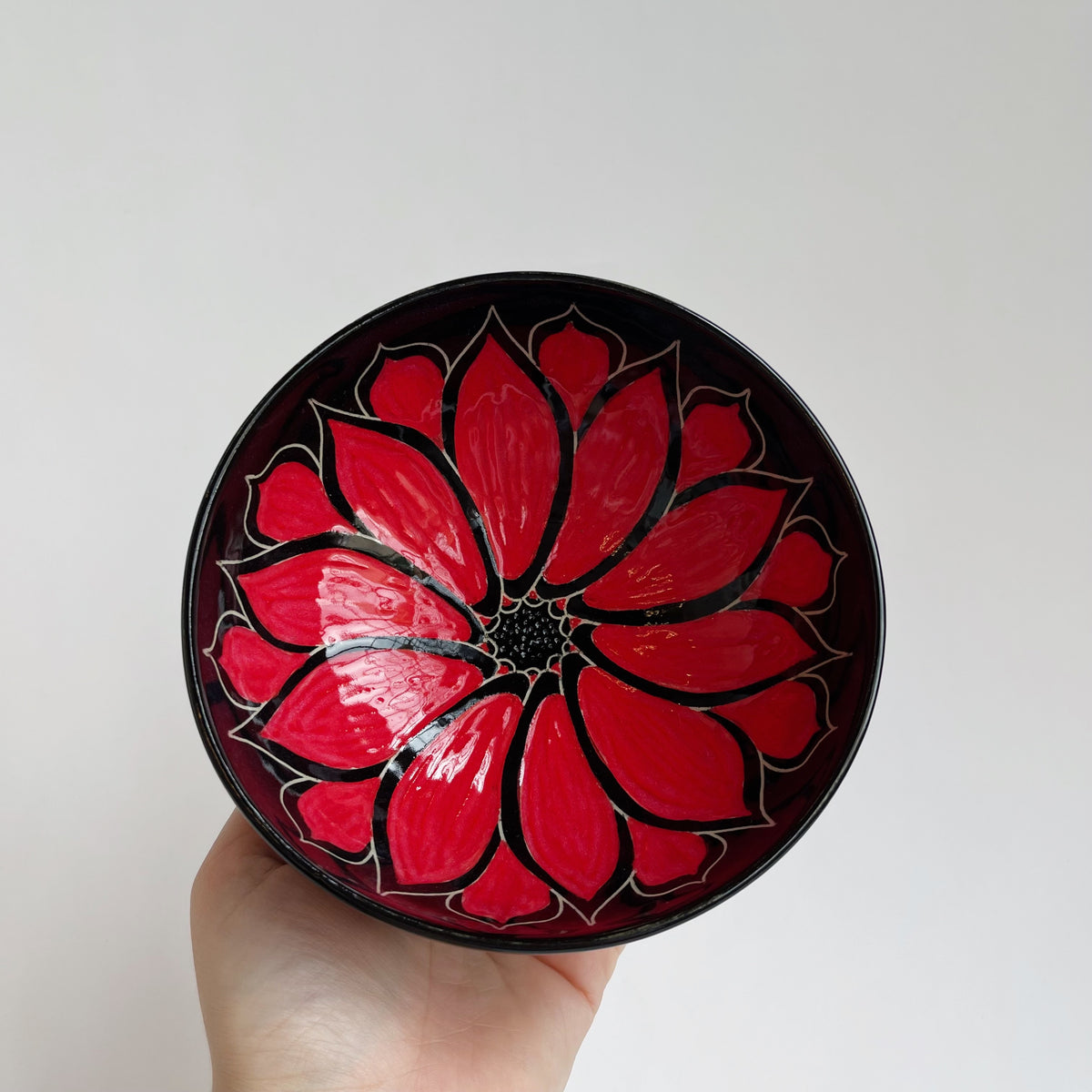 Red Flower Bowl | Cindy Walker Davidson