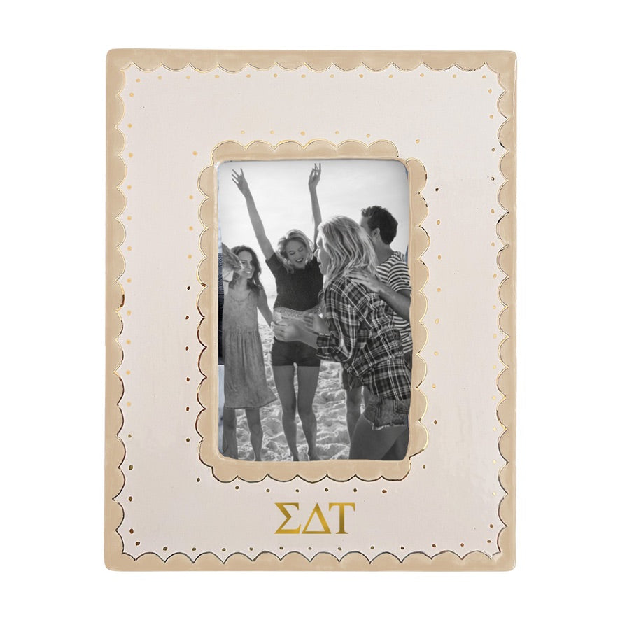 Sigma Delta Tau Scallop Monogrammed Picture Frame