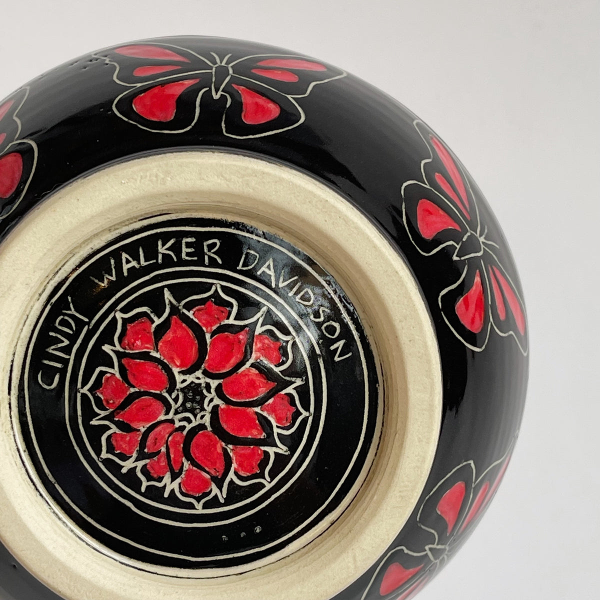 Red Flower Bowl | Cindy Walker Davidson