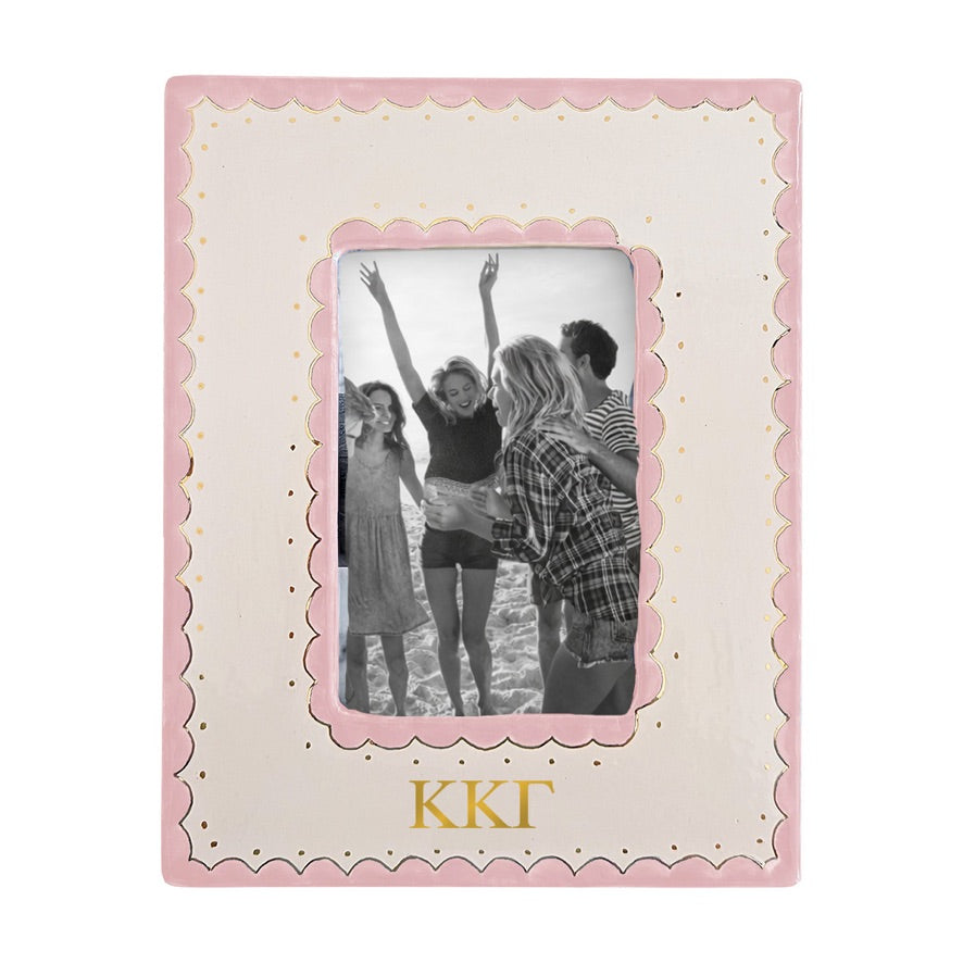 Kappa Kappa Gamma Scallop Monogrammed Picture Frame