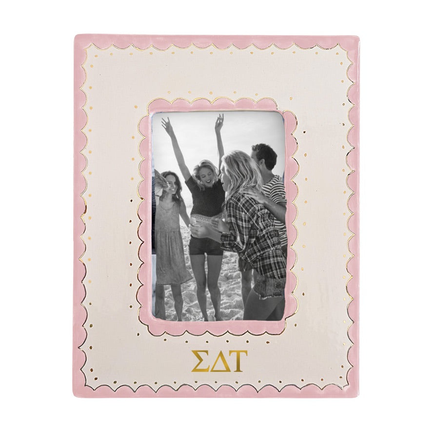 Sigma Delta Tau Scallop Monogrammed Picture Frame