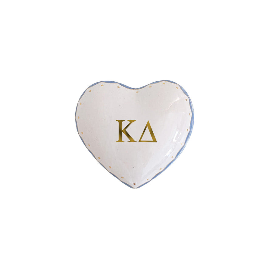 Personalized Kappa Delta Monogrammed Heart Box