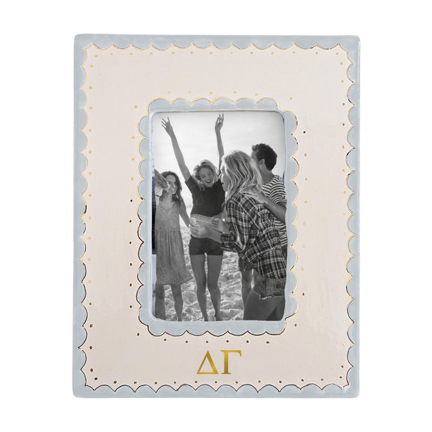 Delta Gamma Scallop Monogrammed Picture Frame