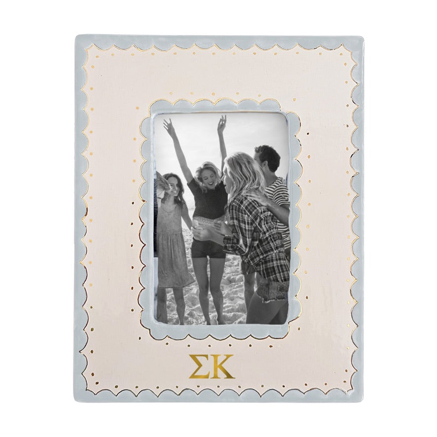 Sigma Kappa Scallop Monogrammed Picture Frame