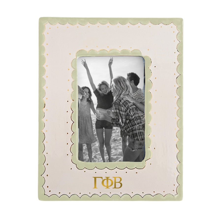 Gamma Phi Beta Scallop Monogrammed Picture Frame