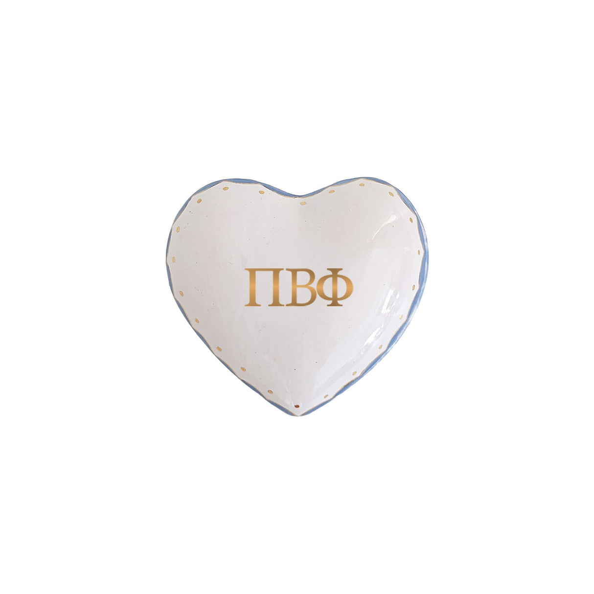 Personalized Pi Beta Phi Gold Monogrammed Heart Box