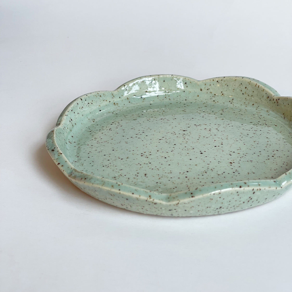 Aqua Scalloped Tray | Madeleine Schmidt
