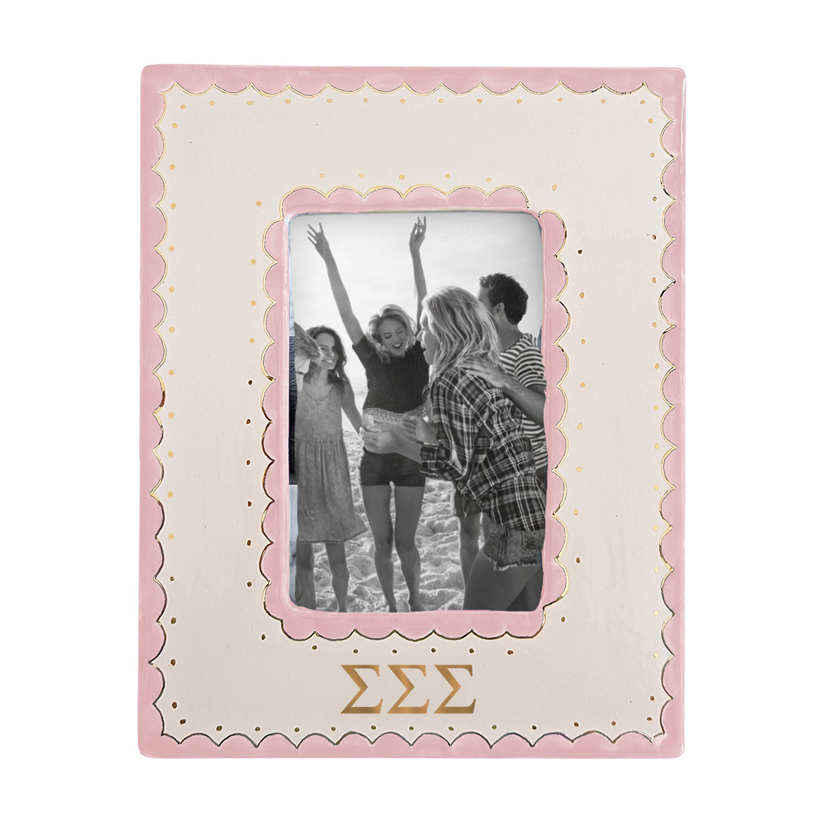 Tri Sigma Scallop Monogrammed Picture Frame