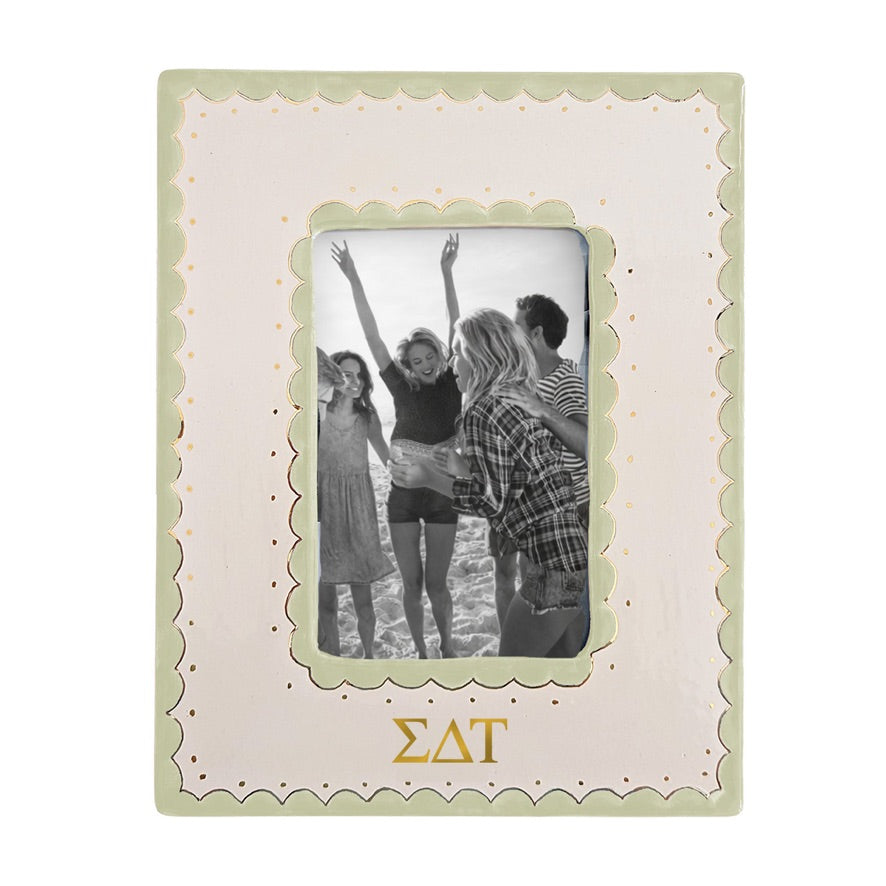 Sigma Delta Tau Scallop Monogrammed Picture Frame