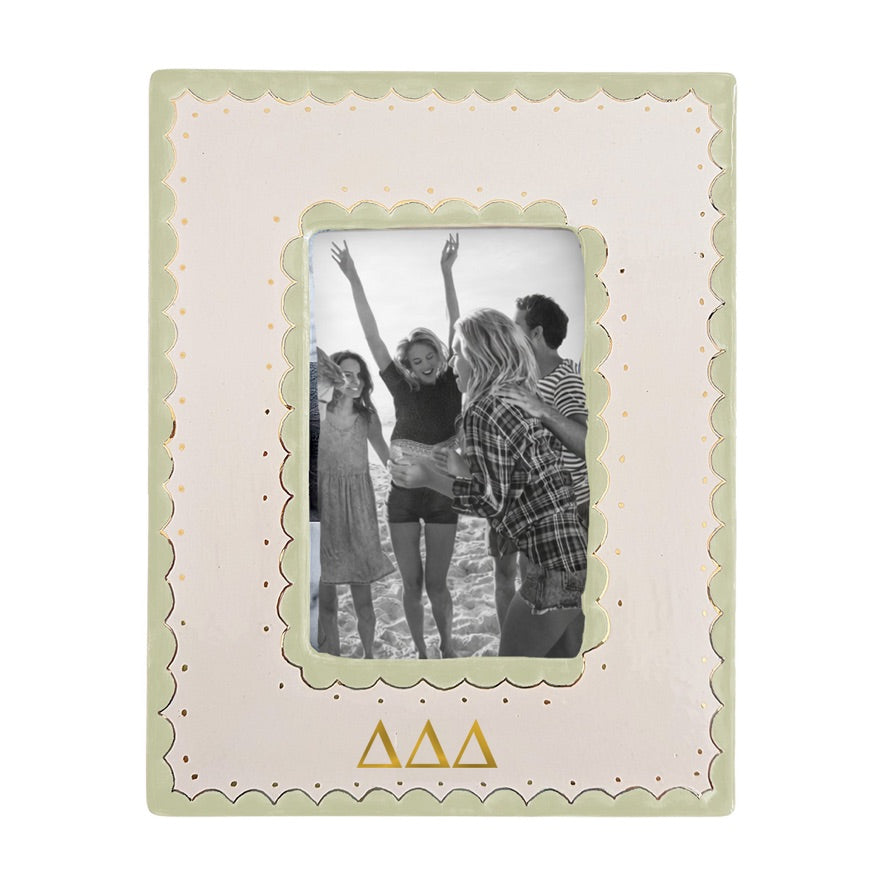 Tri Delta Scallop Monogrammed Picture Frame