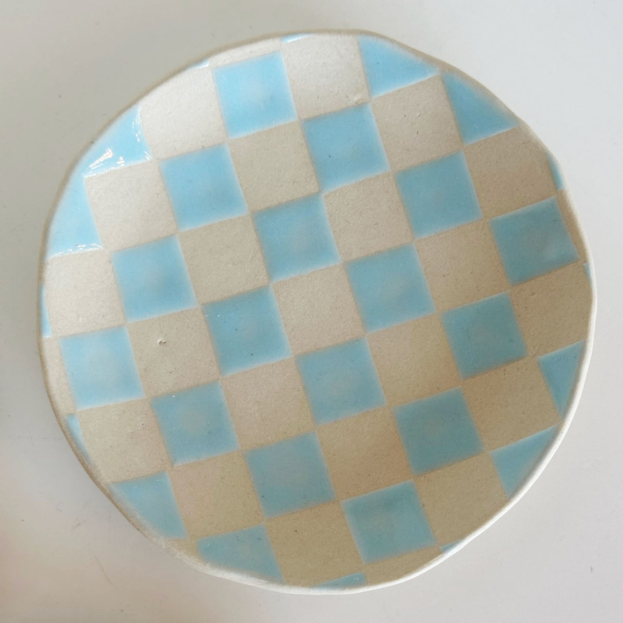 Round Checkered Dishes | Terra Clay Co.