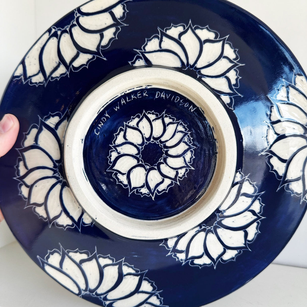 Cobalt Blue Flower Plate | Cindy Walker Davidson