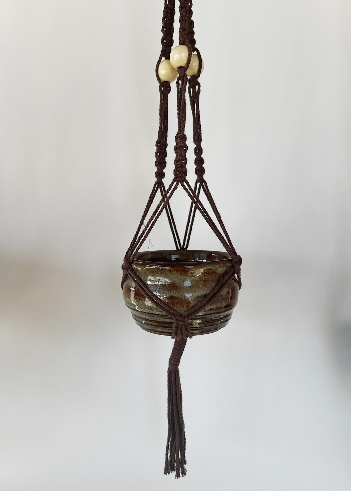 Brown Beads Hanging Planter | Lucinda Meglemre