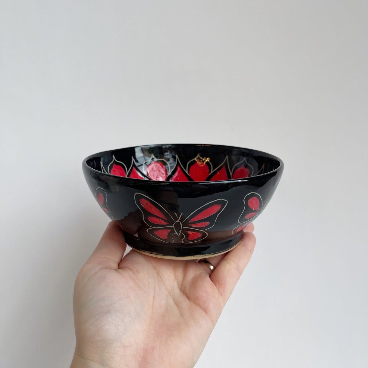 Red Flower Bowl | Cindy Walker Davidson