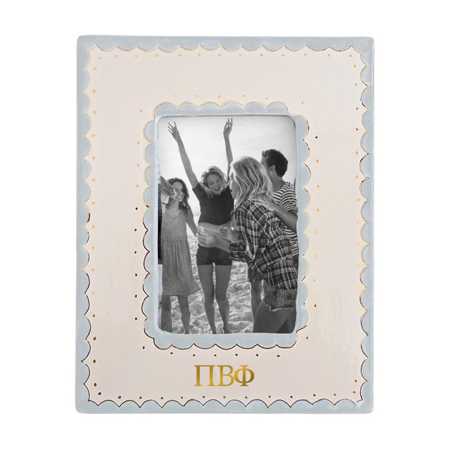 Pi Beta Phi Scallop Monogrammed Picture Frame