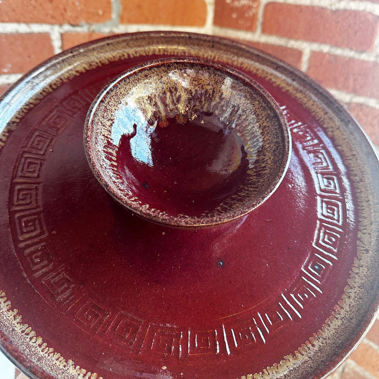 Deep Red Chip N' Dip | Pottery by Mike