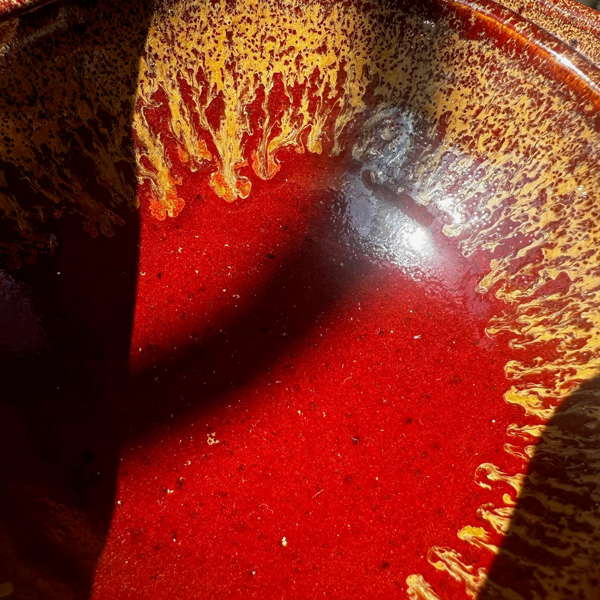 Deep Red Chip N' Dip | Pottery by Mike