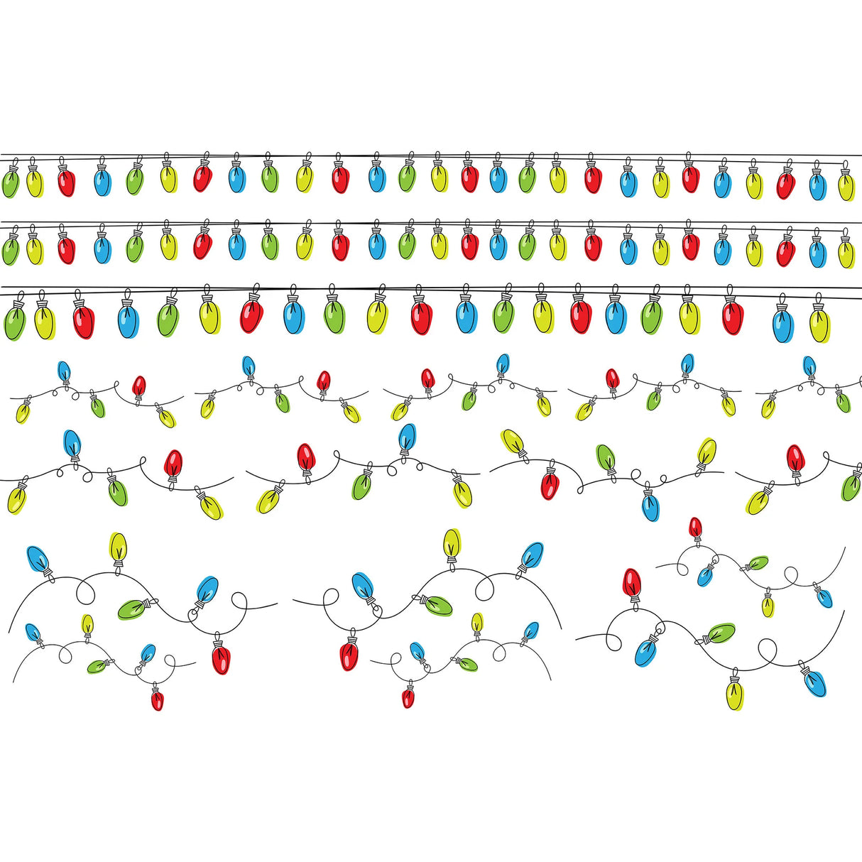 Christmas Lights Underglaze Transfer