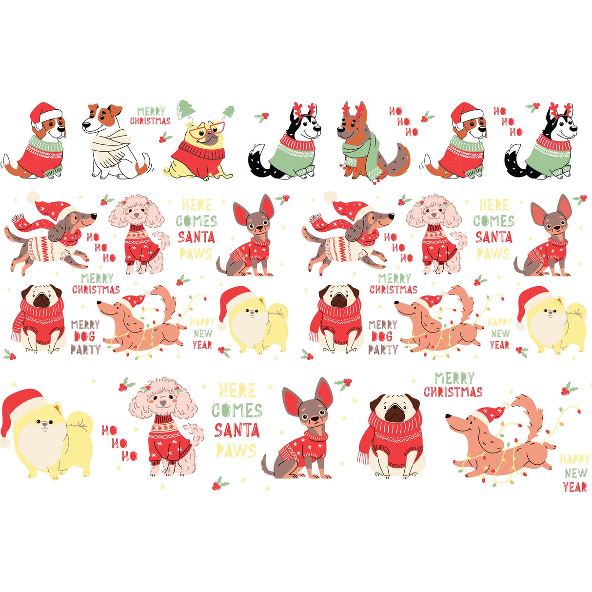 Christmas Dog Underglaze Transfer