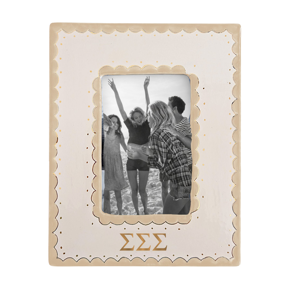 Tri Sigma Scallop Monogrammed Picture Frame