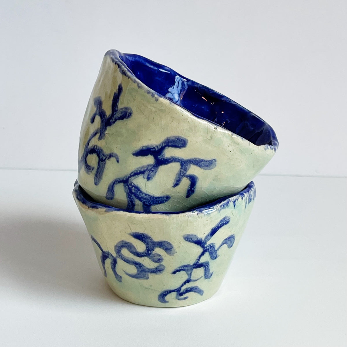Aqua and Blue Pinch Pots | Jessica Walker