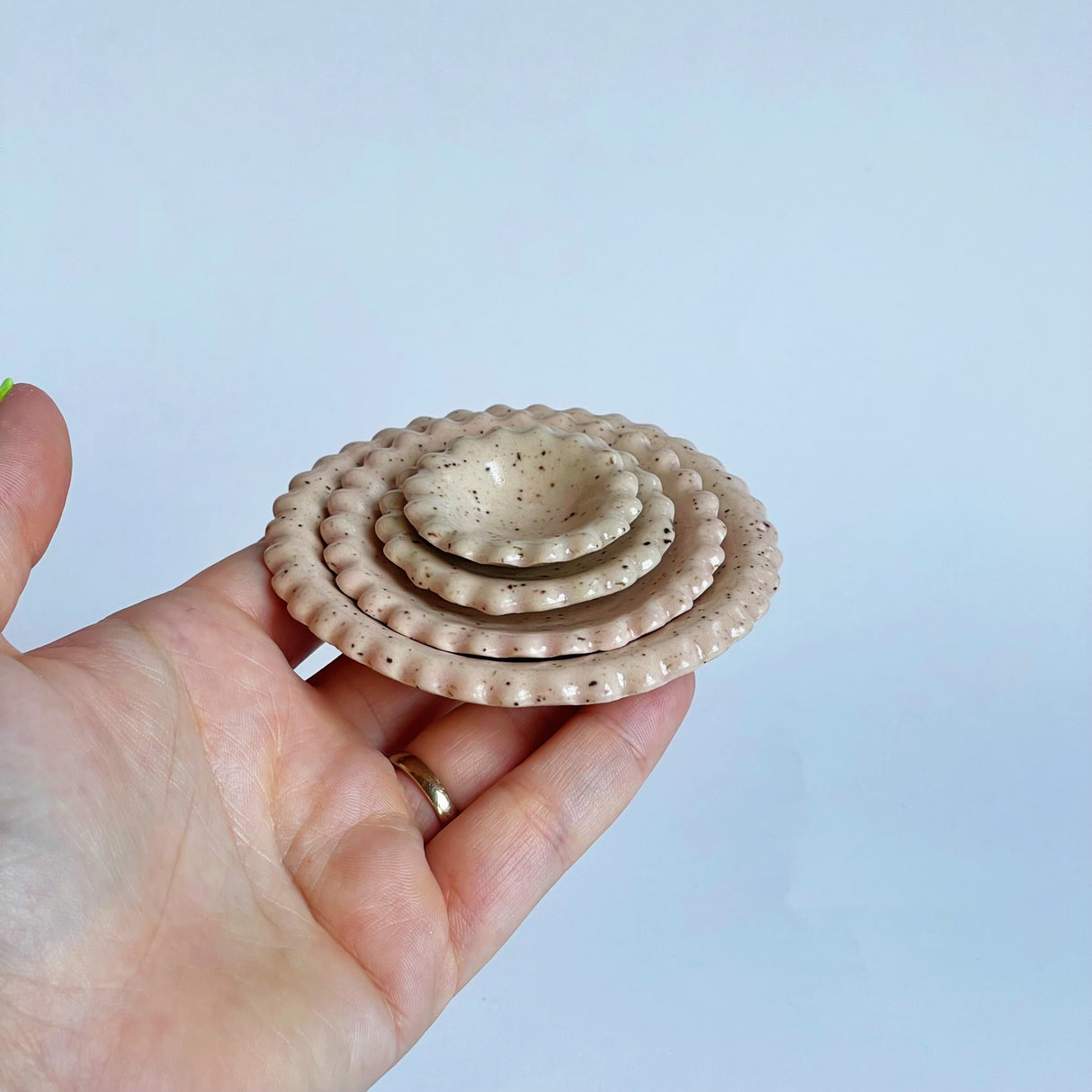 Set of Peach Trinket Dishes | Madeleine Schmidt