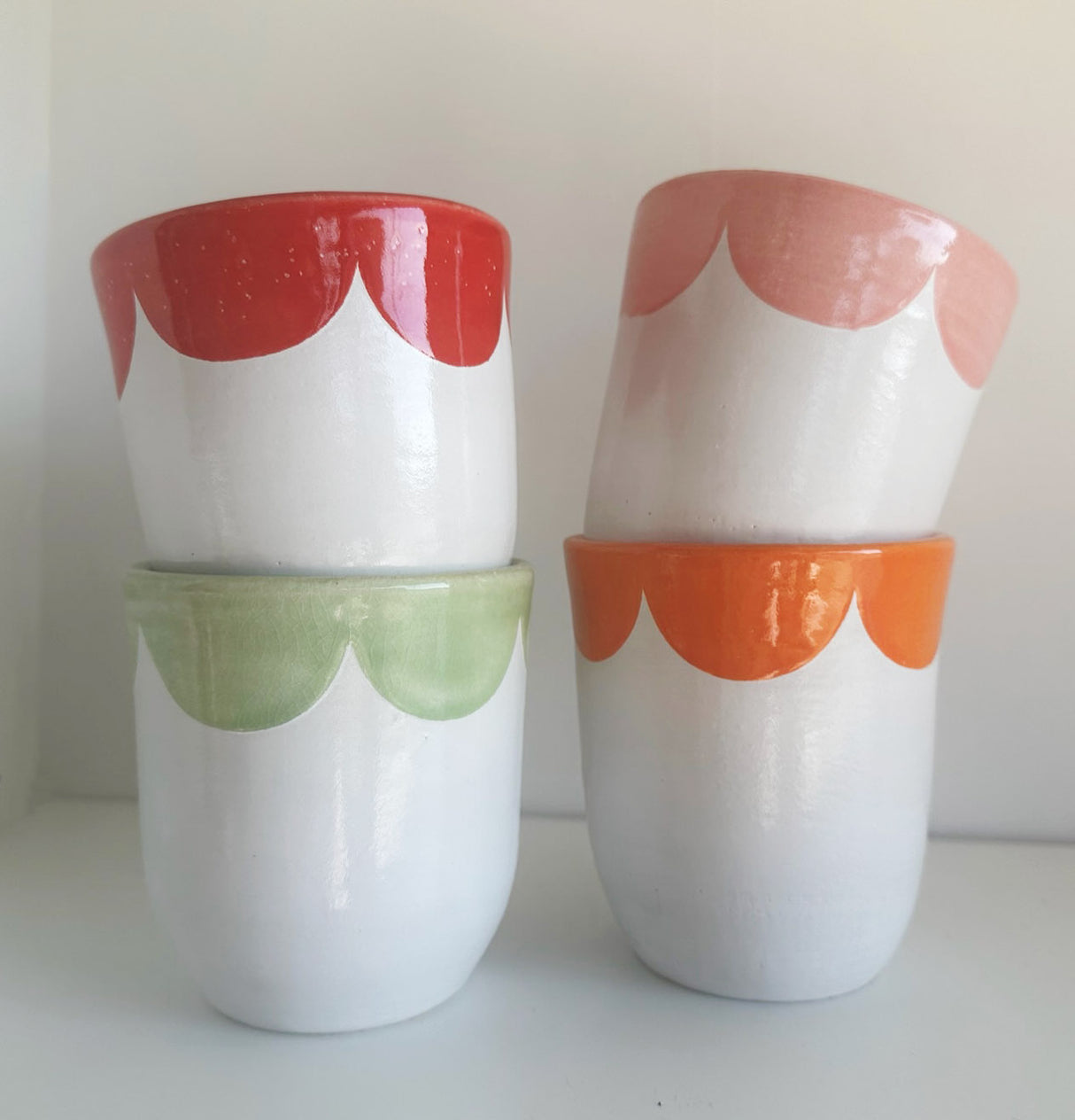 Bright Scalloped Tumblers | Jessica Walker