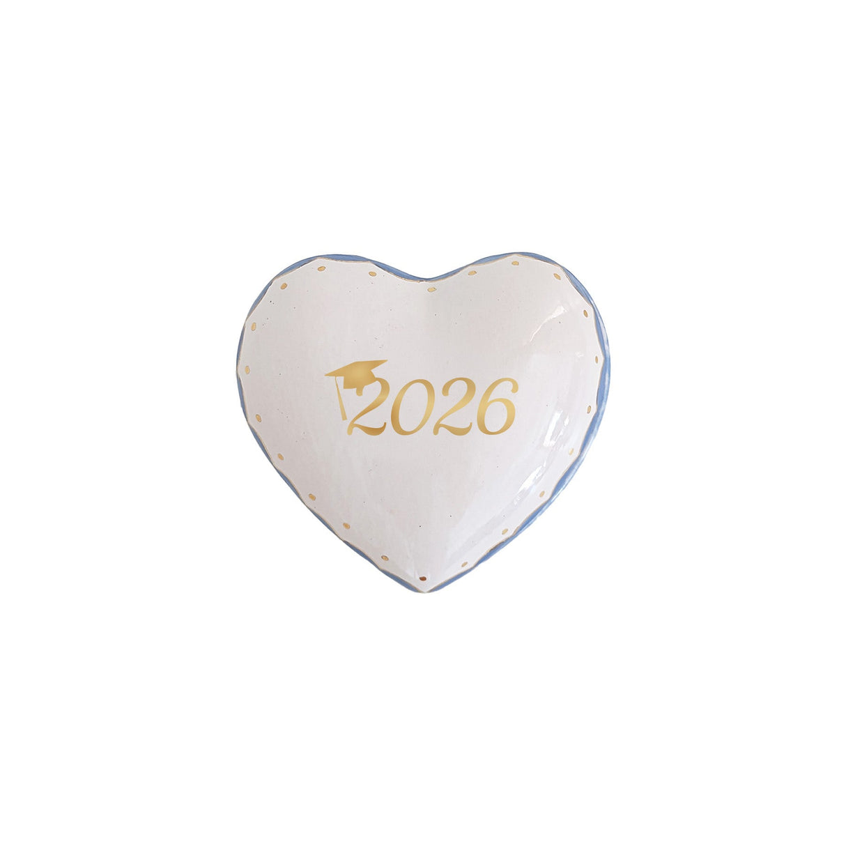 Class of 2026 Gold Monogrammed Heart Keepsake Box
