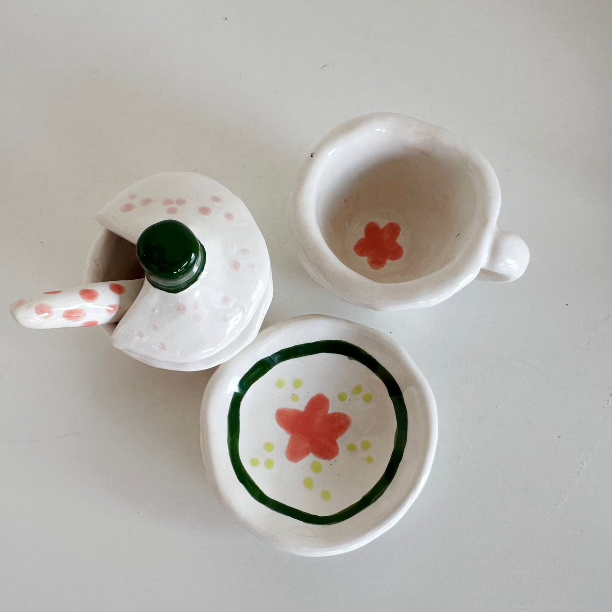 Green and Pink Mini Tea Set | Jessica Walker