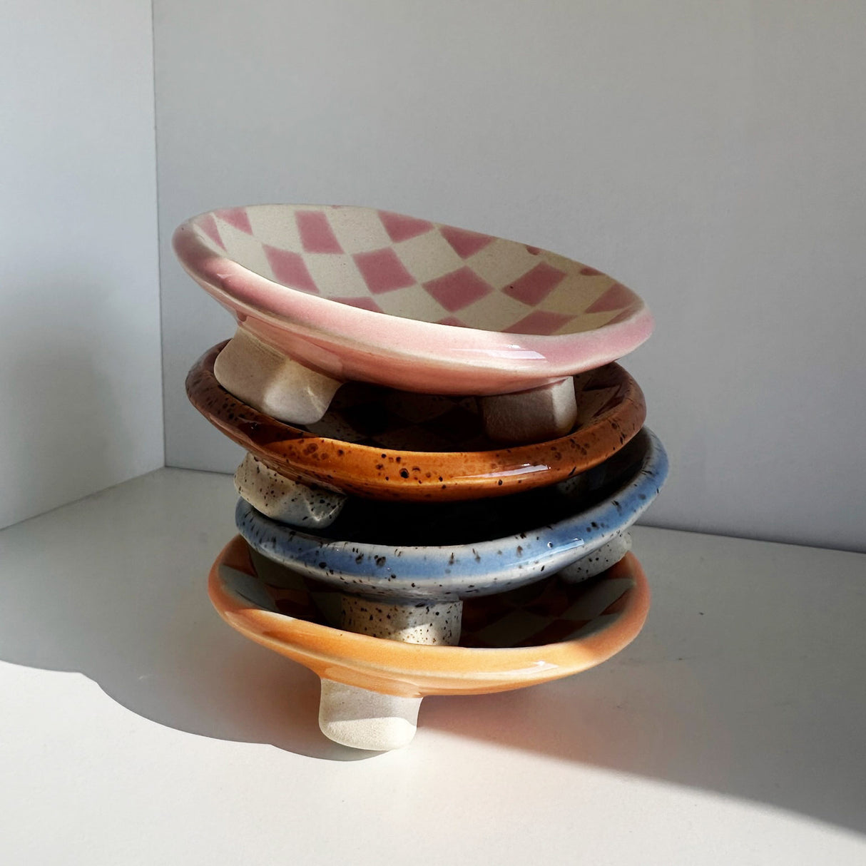 Checked Trinket Dishes | Terra Clay Co.