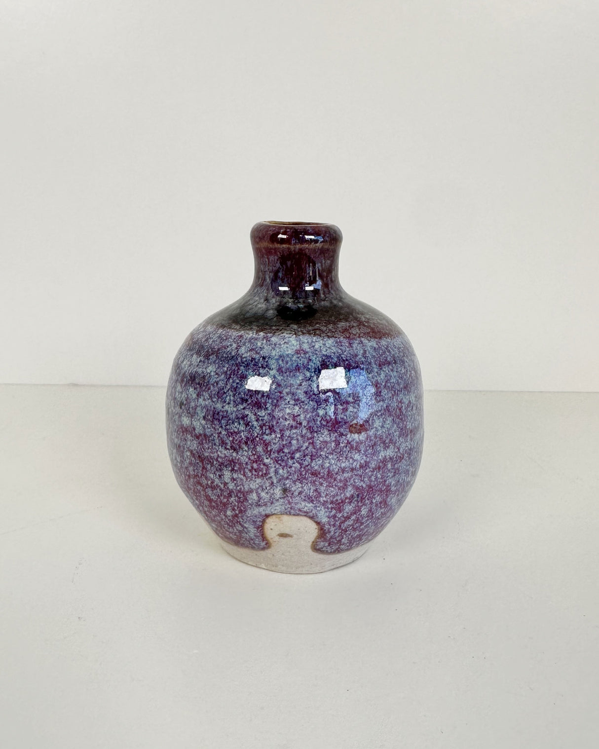 Purple and Blue Stoneware Bud Vase | Lowell Baker