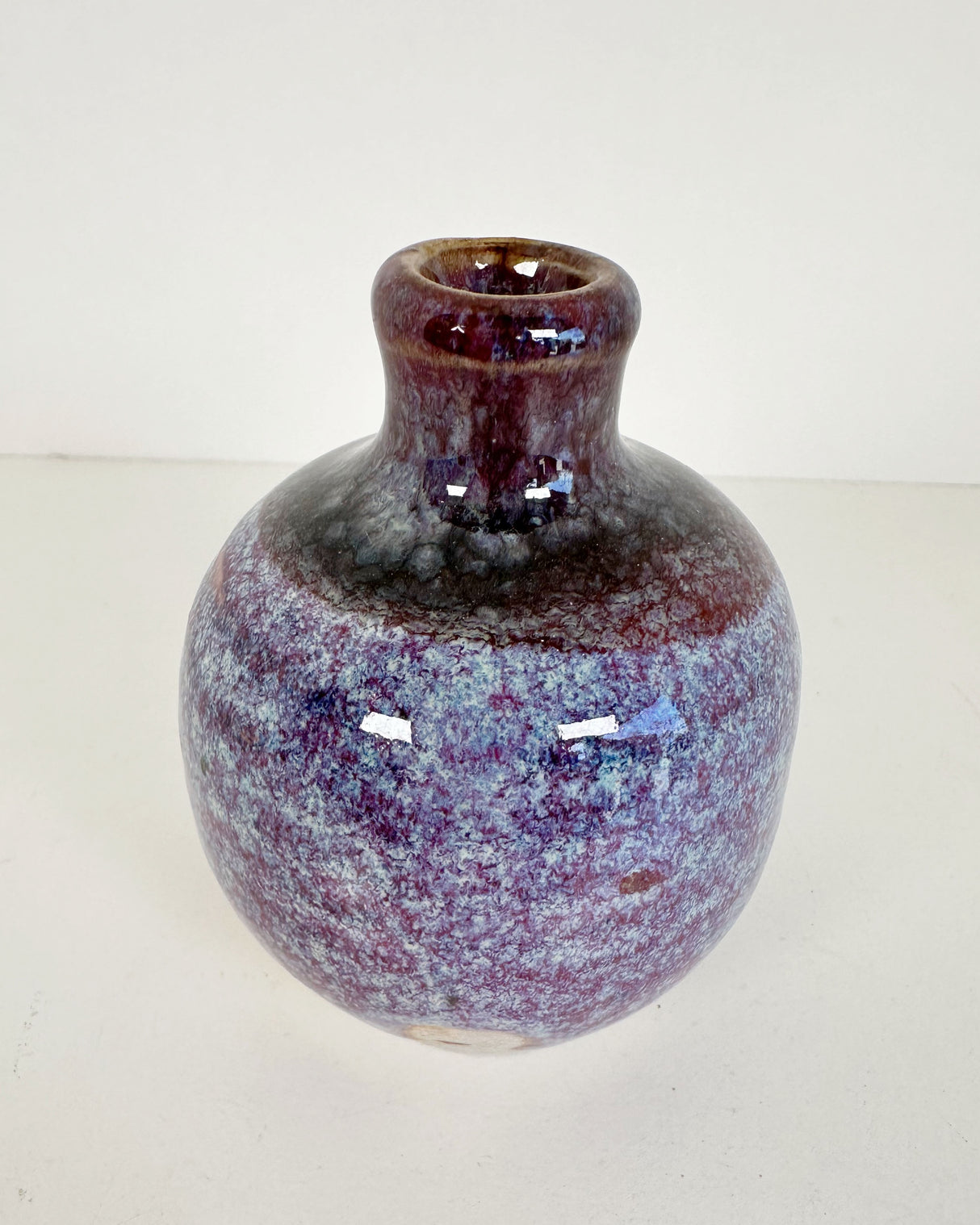 Purple and Blue Stoneware Bud Vase | Lowell Baker