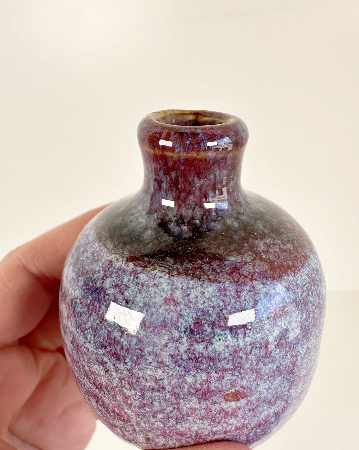 Purple and Blue Stoneware Bud Vase | Lowell Baker